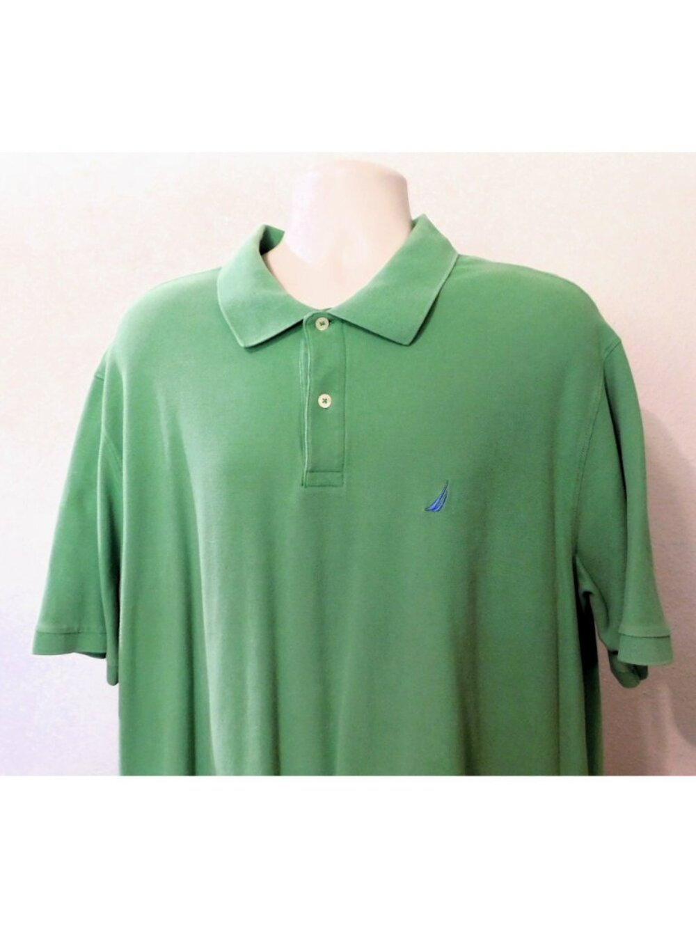 Nautica True Deck Polo Shirt Mens 2XLT Green Big Tall SS Classic Fit Cotton - Picture 2 of 7